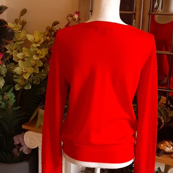 Banana Republic Merino Double Cuff Crew Neck Pullover Size Medium - Picture 4 of 10